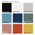 Mesa de centro de jardim em Hpl e metal pintado fabricado na Itália - Guerrino Viadurini