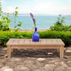 Mesa de centro de jardim em madeira de teca natural - Artes Viadurini