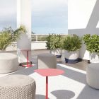 Mesa de centro de jardim de metal colorido com design moderno em 3 tamanhos - Cettina Viadurini