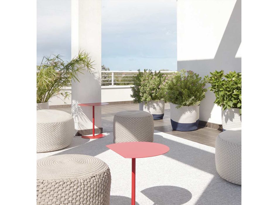 Mesa de centro de jardim de metal colorido com design moderno em 3 tamanhos - Cettina Viadurini