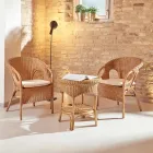 Mesa de centro de jardim em vime mel - Nathaniel Viadurini