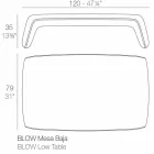 Soprar por mesa de jardim de polietileno Vondom, design moderno Viadurini