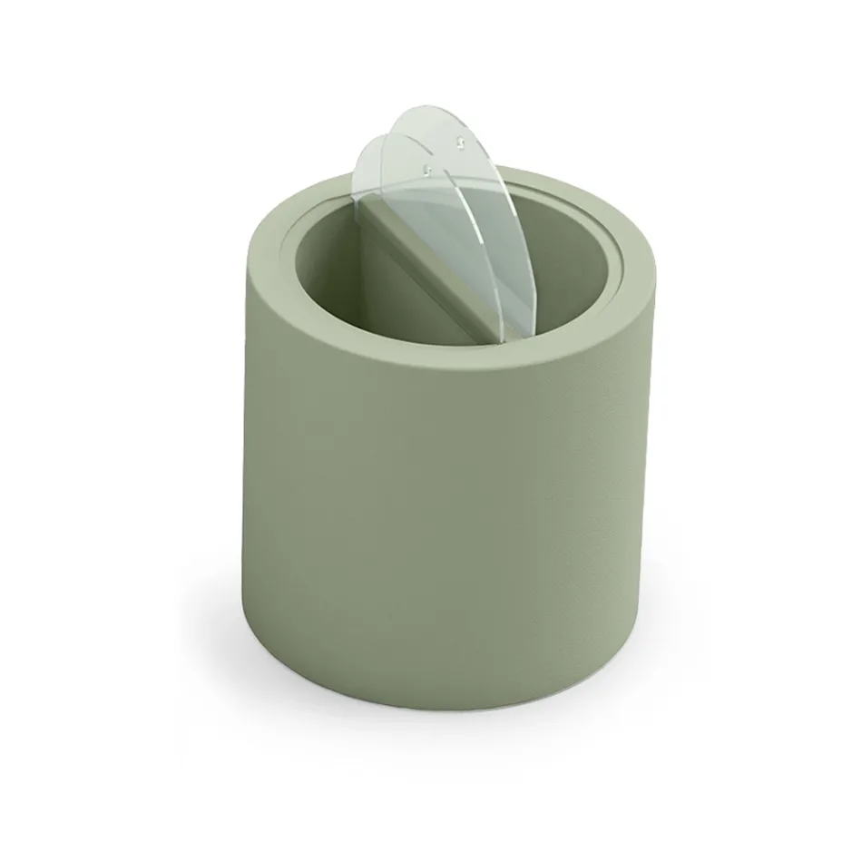 Mesa de centro de jardim em polietileno com recipiente fabricado na Itália - Stracco Viadurini