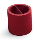 Mesa de centro de jardim em polietileno com recipiente fabricado na Itália - Stracco Viadurini