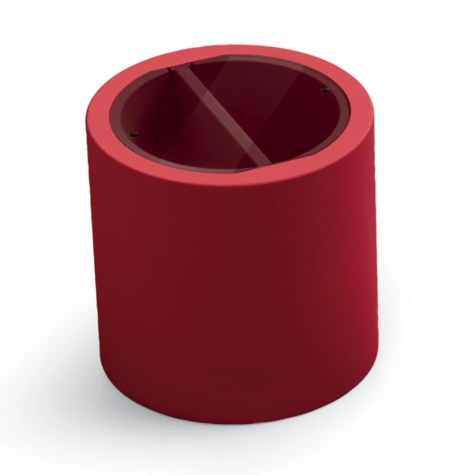 Mesa de centro de jardim em polietileno com recipiente fabricado na Itália - Stracco Viadurini