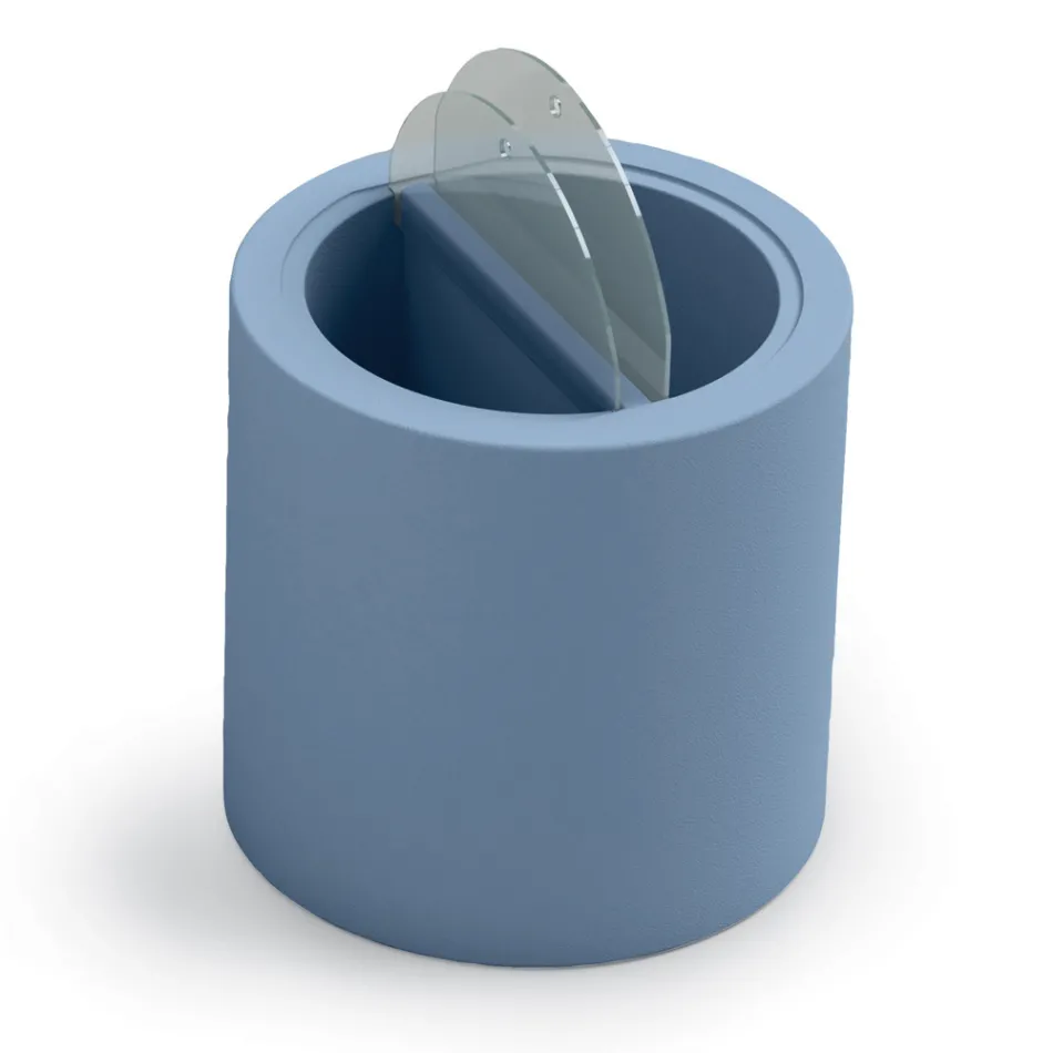 Mesa de centro de jardim em polietileno com recipiente fabricado na Itália - Stracco Viadurini