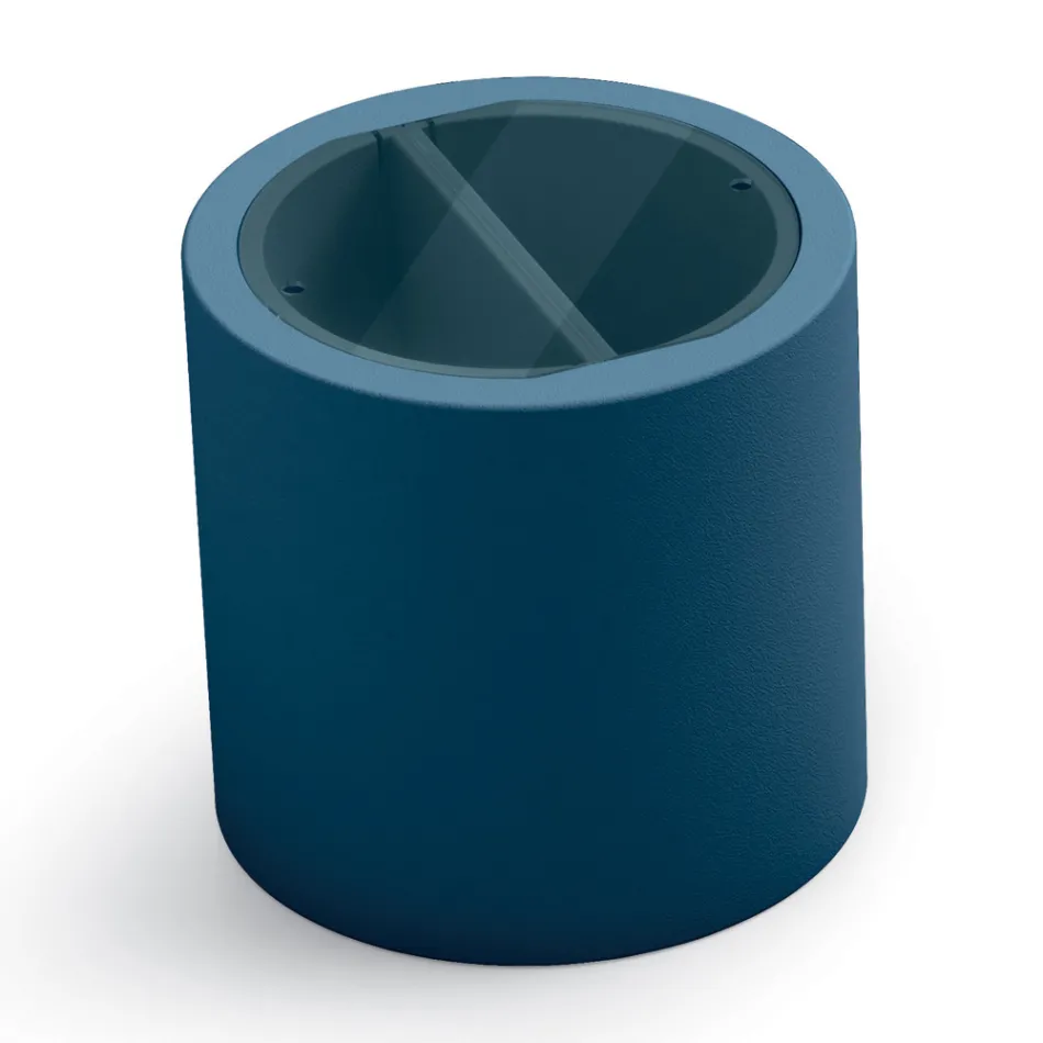 Mesa de centro de jardim em polietileno com recipiente fabricado na Itália - Stracco Viadurini