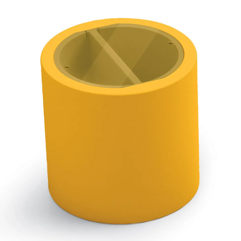 Mesa de centro de jardim em polietileno com recipiente fabricado na Itália - Stracco Viadurini