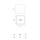 Mesa de centro de jardim brilhante em polietileno branco fabricado na Itália - Derti Viadurini