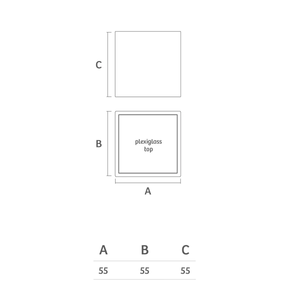 Mesa de centro de jardim brilhante em polietileno branco fabricado na Itália - Derti Viadurini