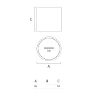 Mesa de centro de jardim brilhante em polietileno branco fabricado na Itália - Derti Viadurini