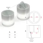 Mesa de centro de jardim brilhante em polietileno branco fabricada na Itália - Trek Viadurini