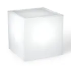 Derti - Mesa de jardim iluminada em polietileno perolado, fabricada na Itália. Viadurini