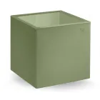 Mesa de centro quadrada de jardim em polietileno colorido fabricado na Itália - Noemi Viadurini