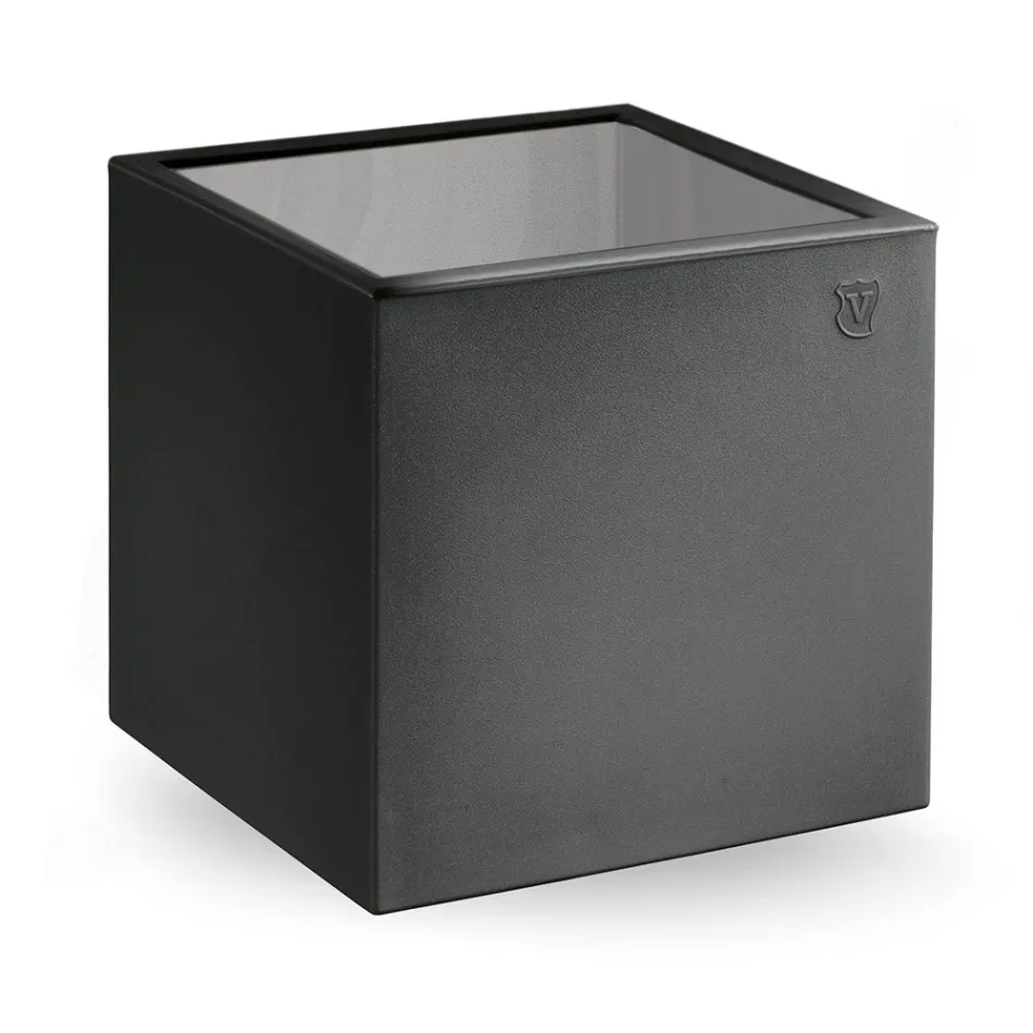 Mesa de centro quadrada de jardim em polietileno colorido fabricado na Itália - Noemi Viadurini