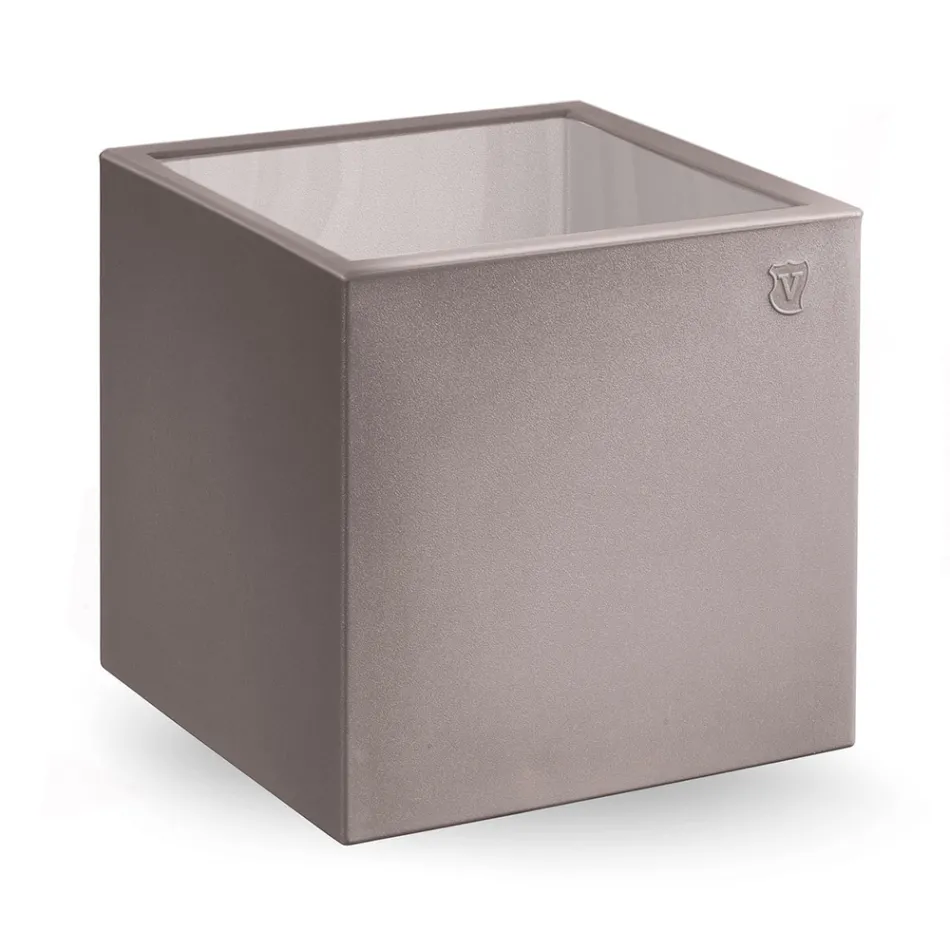 Mesa de centro quadrada de jardim em polietileno colorido fabricado na Itália - Noemi Viadurini