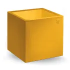 Mesa de centro quadrada de jardim em polietileno colorido fabricado na Itália - Noemi Viadurini