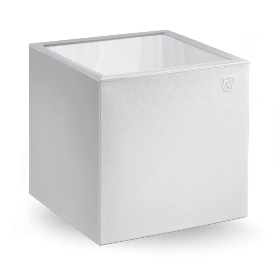 Mesa de centro quadrada de jardim em polietileno colorido fabricado na Itália - Noemi Viadurini