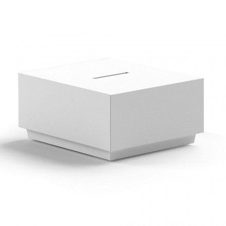 Mesa de Centro Quadrada de Jardim em Polietileno Fabricado na Itália - Macau Viadurini