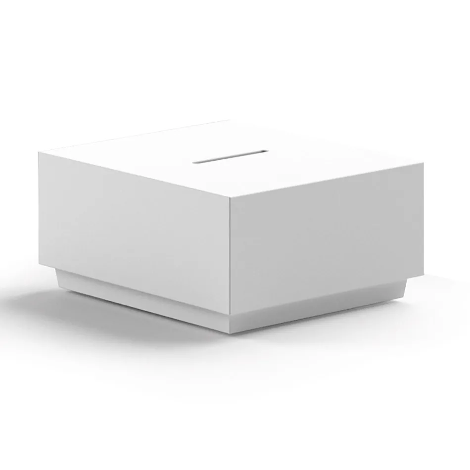 Mesa de Centro Quadrada de Jardim em Polietileno Fabricado na Itália - Macau Viadurini