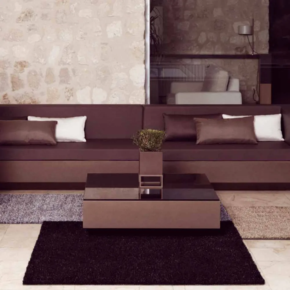 Mesa de centro quadrada para jardim Vela by Vondom, em polietileno Viadurini