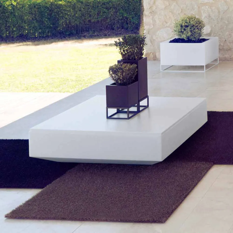 Mesa de centro quadrada para jardim Vela by Vondom, em polietileno Viadurini