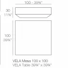 Mesa de centro quadrada para jardim Vela by Vondom, em polietileno Viadurini