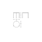 Mesa de centro redonda de jardim em alumínio pintado - Bahia by Varaschin Viadurini