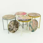 Mesa de centro interna ou externa com estrutura metálica fabricada na Itália - Carim Viadurini