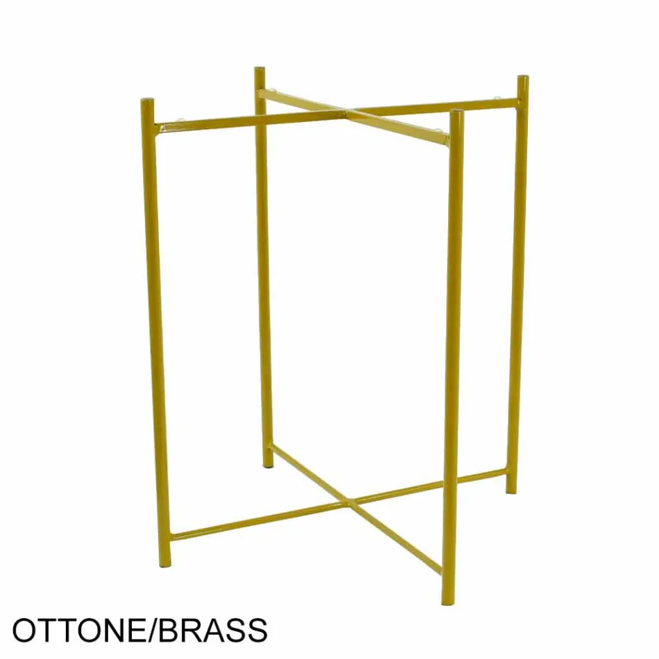 Mesa de centro interna ou externa com estrutura metálica fabricada na Itália - Carim Viadurini