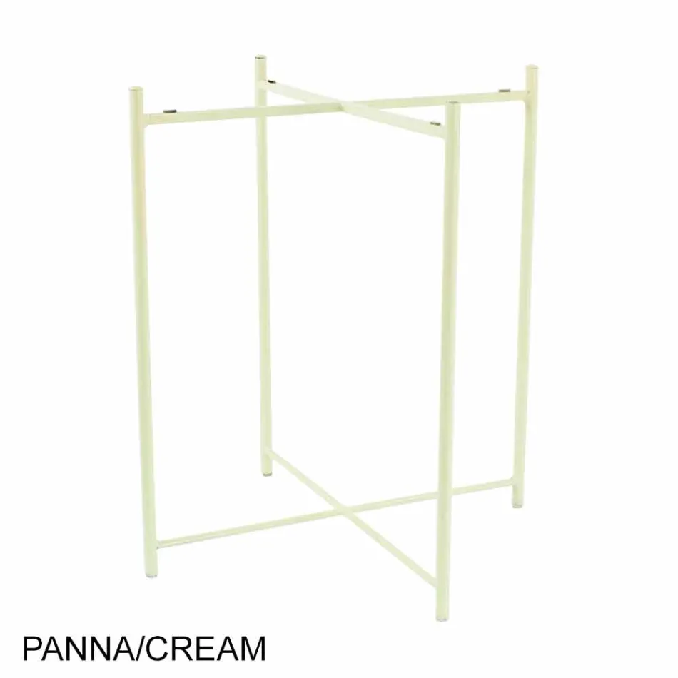 Mesa de centro interna ou externa com estrutura metálica fabricada na Itália - Carim Viadurini