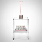 Mesa de Centro com 1 Prateleira em Plexiglass Transparente Made in Italy - Mulan Viadurini