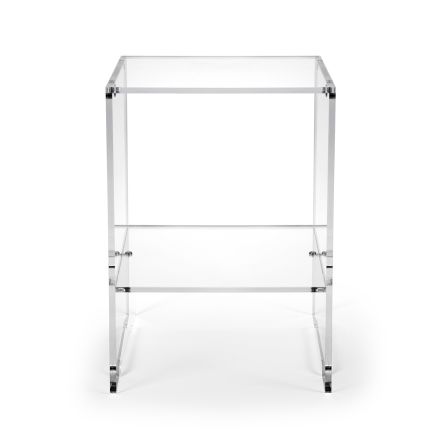 Mesa de Centro com 1 Prateleira em Plexiglass Transparente Made in Italy - Mulan Viadurini