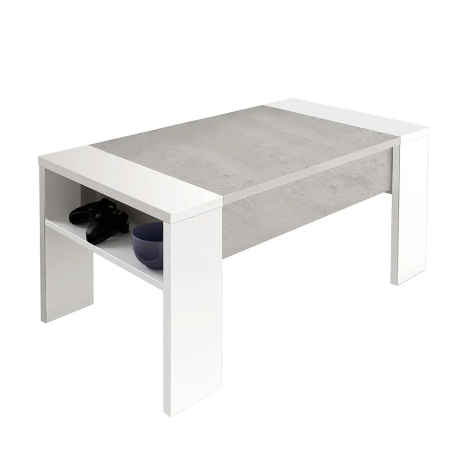 Mesa de Centro com Recipiente Ecológico de Madeira - Cripto Viadurini