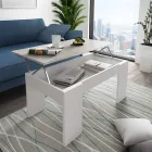 Mesa de Centro com Recipiente de Madeira - Scandio Viadurini