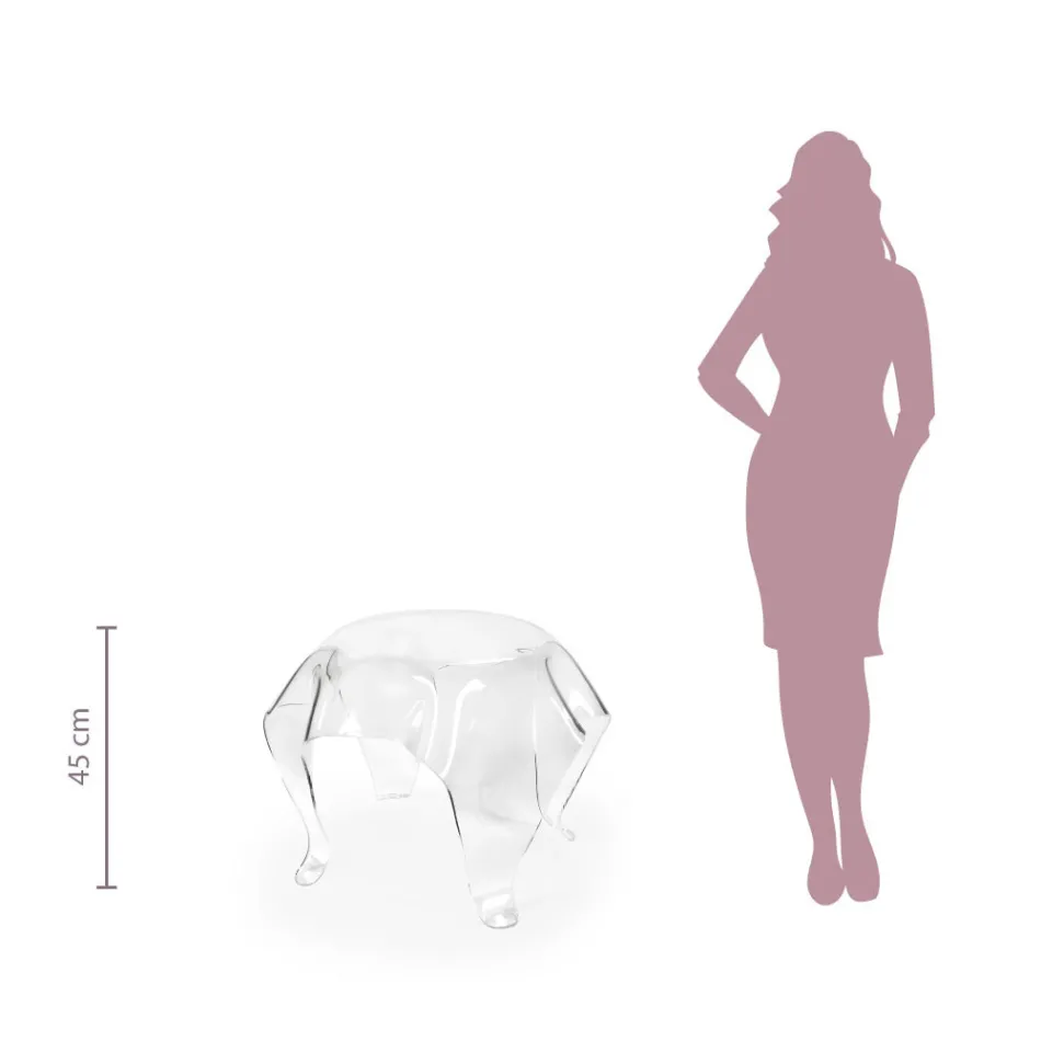 Mesa de centro com tampo e base em Plexiglass Made in Italy - Brento Viadurini