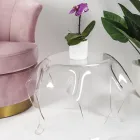 Mesa de centro com tampo e base em Plexiglass Made in Italy - Brento Viadurini