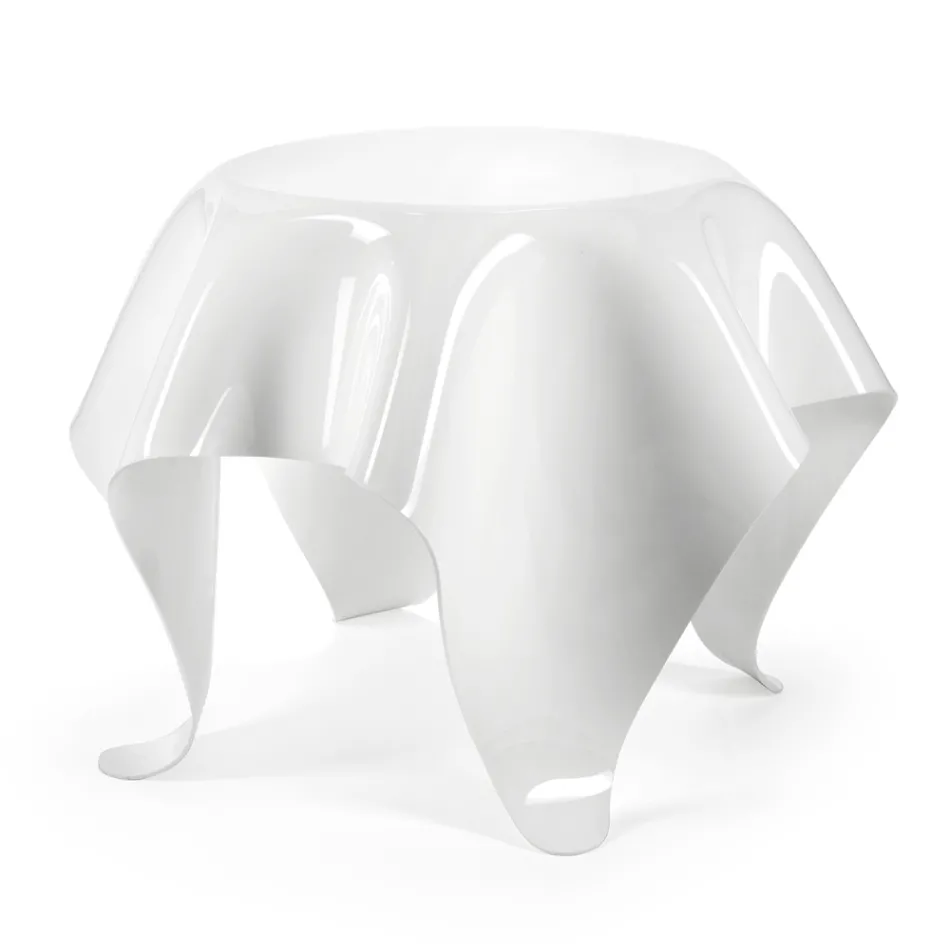 Mesa de centro com tampo e base em Plexiglass Made in Italy - Brento Viadurini