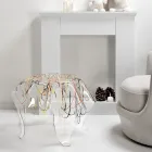 Mesa de centro com tampo e base em Plexiglass Made in Italy - Brento Viadurini