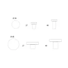 Mesa de Centro com Tampo de Vidro e Base de Metal Made in Italy - Batulla Viadurini