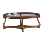 Mesa de centro com tampo de vidro Made in Italy - Sedna Viadurini