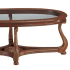 Mesa de centro com tampo de vidro Made in Italy - Sedna Viadurini