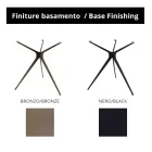 Mesa de centro com tampo redondo de vidro e 3 pés Made in Italy - Siste Viadurini