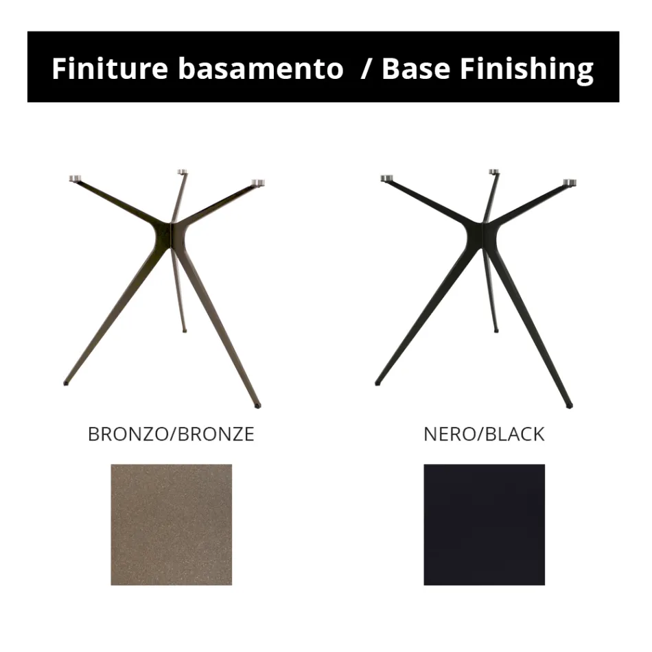 Mesa de centro com tampo redondo de vidro e 3 pés Made in Italy - Siste Viadurini