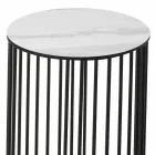 Mesa de centro com tampo redondo de cerâmica Made in Italy - Montebianco Viadurini