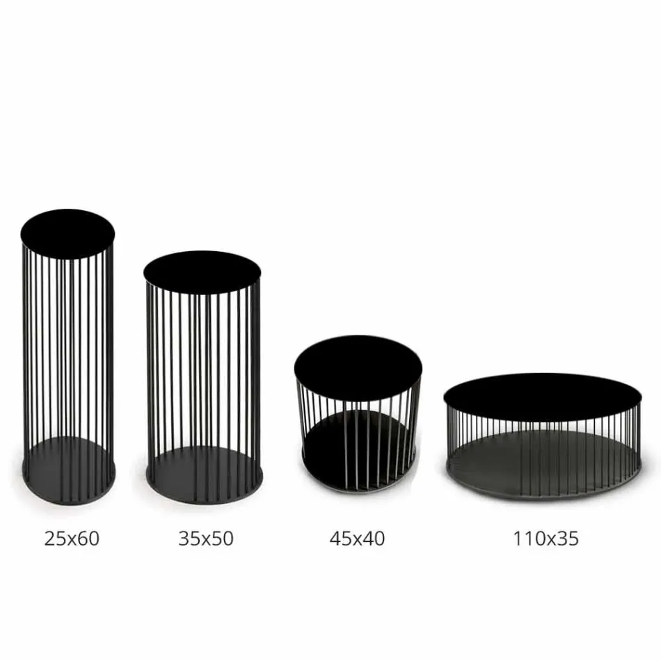 Mesa de centro com tampo redondo de cerâmica Made in Italy - Montebianco Viadurini