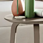 Mesa de centro para sala de estar com tampo redondo em MDF lacado, fabricada em Itália, Precious - Tobiko Viadurini