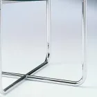 Mesa de centro com tampo de vidro redondo Made in Italy - Costanza Viadurini