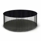 Mesa de centro com tampo redondo de madeira Made in Italy - Montebianco Viadurini