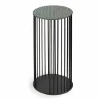 Mesa de centro com tampo redondo de madeira Made in Italy - Montebianco Viadurini